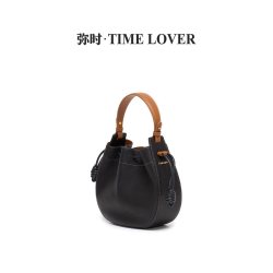 TIME LOVER Timelover弥时扶摇软包女小羊皮大容量垃圾袋真皮水桶单肩通勤包
