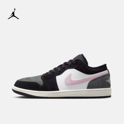 耐克 男鞋Air Jordan 1 AJ1黑白粉低帮复古休闲板鞋II3788-003