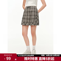 独束 女装复古格纹时尚套装2026夏装经典独特衬衫女半身裙二件套装 半身裙 2XL （尺码：4）