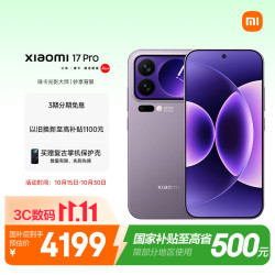 小米 17 Pro 5G手机 12GB+256GB 冷烟紫 第五代骁龙8至尊版