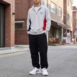 斐乐 SWITCHING HALF ZIP C 休闲装 切换半拉链训练服 男