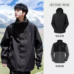 骆驼 3514系列冲锋衣羽绒｜抓绒三合一防风防水外套