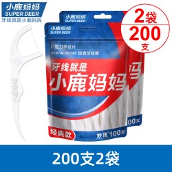 小鹿妈妈优选 牙线小鹿妈妈优选超细家庭装便携成人一次性家用独立包装牙线棒