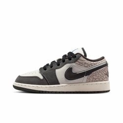 耐克 男鞋AIR JORDAN 1黑白棕AJ1爆裂纹复古休闲鞋IQ5490-007
