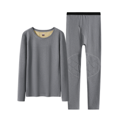 素湃科技 男士保暖内衣套装 W7324 粒子灰 XXXXL