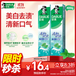 好来 清新双效 牙膏  400g*2支