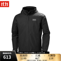 HELLY HANSEN, HH HELLY HANSEN, H/H海丽汉森男女款Jacket冲锋衣 62643-Dubliner Waterproof-男款-冲锋衣-990-曜石黑 XL