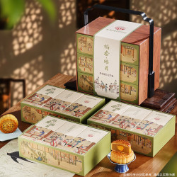 稻香村 稻香皓月三层铁盒 蛋黄莲蓉五仁月饼 1560g