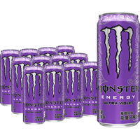 可口可乐 魔爪超越无糖葡萄风味能量饮料 330mL*12罐