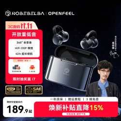 弱水时砂 rose technics 弱水时砂 Openfeel 耳夹式蓝牙耳机 夜幕黑 Type-C