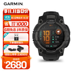 佳明 Instinct 3 AMOLED 户外智能心率表 010-02936-20 暗夜黑 45mm