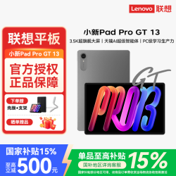 联想 小新Pad Pro GT 13英寸新款3.5K超清高刷护眼屏游戏办公学习平板 骁龙8至尊版丨8G+256G 凝雾灰 官方标配