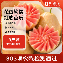 创鲜源 树熟软糯红心芭乐 净重3斤装单果130g+ 番石榴新鲜 源头直发包邮