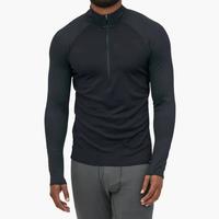 Patagonia Capilene Midweight Zip Neck 黑色 男士T恤