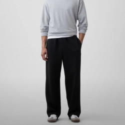 Gap 男装松紧腰宽松LOGO休闲卫裤