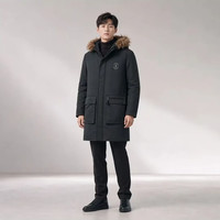 京东直播  海罗蓝专享好价，连帽毛领保暖御寒中长款羽绒服，到手价99元