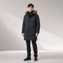 京东直播  海罗蓝专享好价，连帽毛领保暖御寒中长款羽绒服，到手价99元