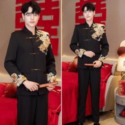丝绒秀禾服婚服2026新款中式结婚敬酒服小个子喜服春夏低领新娘服