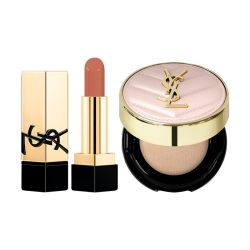 YSL 圣罗兰 NM口红小样+粉气垫小样套装 粉底液纯口红