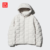 优衣库 PUFFTECH空气棉服 连帽外套 乳白色 3XL