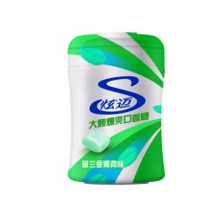 炫迈 无糖颗粒爆爽口香糖留兰香薄荷味含果酸粒子持久清新口气零食