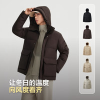波司登 90绒加厚 宽松 男士连帽羽绒服