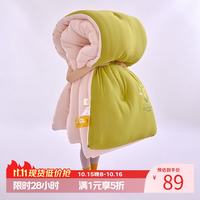 AIDLI 针织玉米纤维被芯春秋被双人加厚冬被子 抹茶绿+樱花粉 200*230cm春秋被总重5.5斤