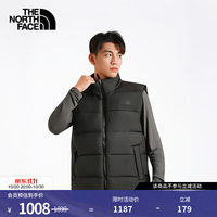 北面 羽绒马甲男600蓬鹅绒防泼溅防风休闲羽绒保暖背心|8GK2 JK3/宇宙黑 3XL /190