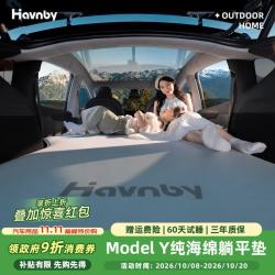 Havnby 安温白适用特斯拉焕新ModelY车载床垫汽车后排自驾露营海绵躺平垫