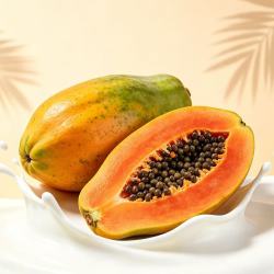 果迎鲜 广西红心牛奶木瓜 净重4.5斤