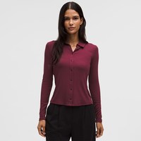 lululemon Hold Tight 女士紧身剪裁带领长袖衬衫丨lululemon丨LW3IA5S