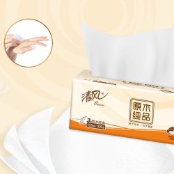 清风 原木抽纸车用家用大包实惠装面巾纸餐巾纸卫生纸纸巾纸抽*2