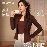 MISSWISS 双面暖绒短外套女修身显瘦