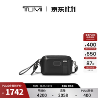 TUMI 男士斜挎包通勤休闲男士单肩包 黑色皮质/09923406DLO