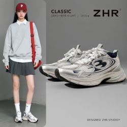 则则 厚底增高老爹鞋女2026秋季新款男女金属风休闲鞋女鞋 高级灰 37