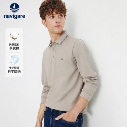 navigare 意大利小帆船长袖polo衫男翻领T恤衫