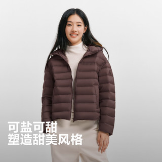 波司登 90鹅绒 连帽短款羽绒服 女士