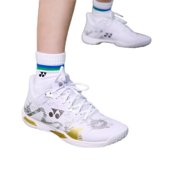 尤尼克斯 ELZ3系列防滑耐磨羽毛球鞋 女款白紫色 36(225mm)
