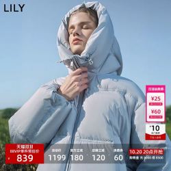 LILY 0感泡芙短面包羽绒鹅绒服