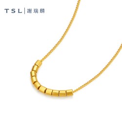 谢瑞麟 黄金项链小方块5G足金XK683-XR555