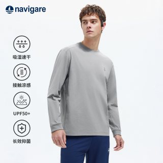 navigare [速干]Navigare意大利小帆船长袖T恤男户外徒步