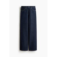 移动端：H&M HM女装牛仔裤秋季宽松潮流复古高腰直筒阔腿通勤裤子1222670