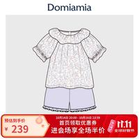 DOMIAMIA 宝宝家居服春夏款 短袖短裤女款-伊莎花屿 120