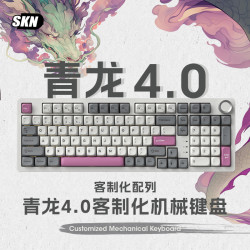 SKN 青龙无线三模机械键盘98键办公游戏专用客制化热插拔低延迟RGB