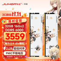 玖合 32GB(16GBx2)套装 DDR5 6000 台式机内存条 海力士A