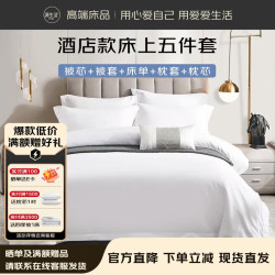 源生活 酒店床上用品五件套 三件套+被子+枕芯一整套 被芯约3斤 1.2米床