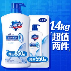 舒肤佳 纯白清香经典沐浴露保湿滋润长效保护沐浴乳液家庭装男女士