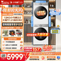 小天鹅 小乌梅3.0 轻享版12公斤TG12VE10PRO+TH12VE10PRO滚筒全自动洗衣机+变频热泵烘干机