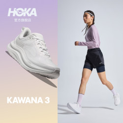 HOKA 女款秋季卡瓦纳 3多场景运动综合训练鞋KAWANA 3防滑 雪晶白/雪晶白 38