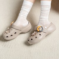 crocs 经典云朵彩扣厚底洞洞鞋凉鞋213230-2NM